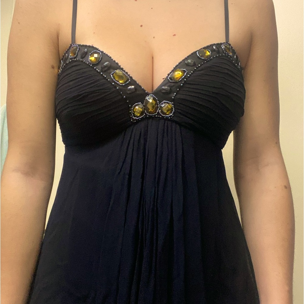 Eci beaded bustier dress